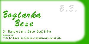 boglarka bese business card